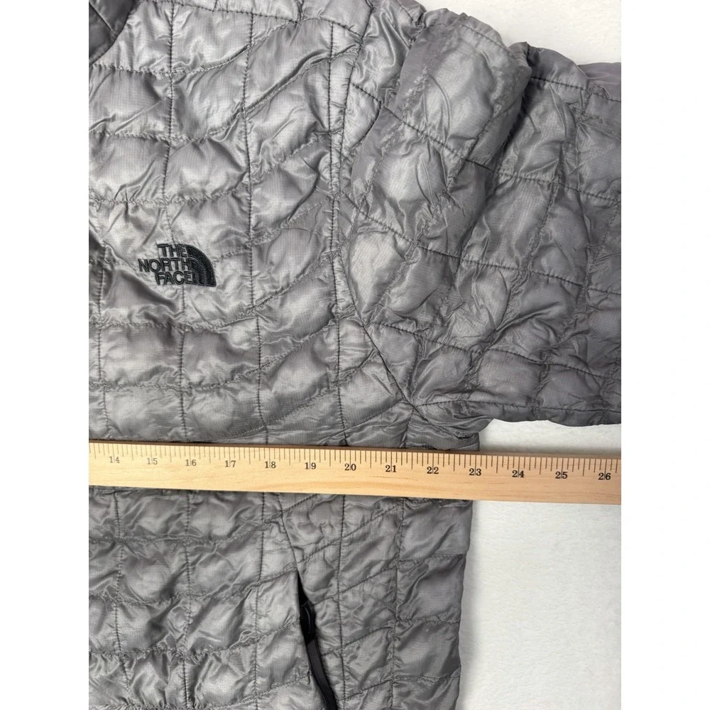 The North Face ThermoBall‎ Quilted Jacket Gray Full Zip Men's Large